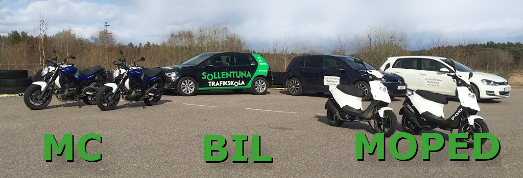 Sollentuna Trafikskola, MC, Bil, Moped